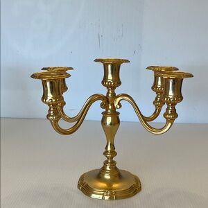 Vintage 18 Karat Gold Plated Candelabra